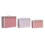 Set de boîtes décoratives DKD Home Decor Toile Bois (40 x 31 x 15 cm)