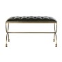 Foot-of-bed Bench DKD Home Decor 90 x 38 x 52 cm Golden Metal Green Metallic