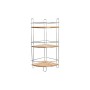 Bathroom Shelves DKD Home Decor Bamboo Aluminium Stainless chrome metal Natural 19,5 x 19,5 x 47 cm