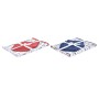 Service de linge de table DKD Home Decor 150 x 250 x 0,5 cm Rouge Bleu Blanc (2 Unités)