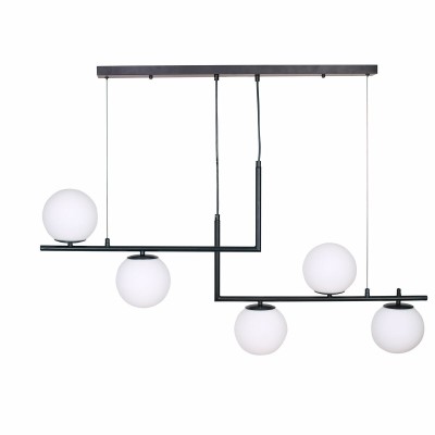 Suspension DKD Home Decor Verre Noir Métal (110 x 35 x 43 cm)