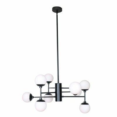 Ceiling Light DKD Home Decor Crystal Black (76.2 x 76.2 x 40.64 cm)