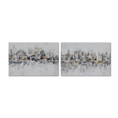 Painting DKD Home Decor 120 x 2,8 x 80 cm Abstract Loft (2 Units)