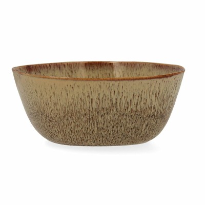 Salad Bowl Bidasoa Ikonic 20 x 19,5 x 8,5 cm Ceramic Brown 3 Pieces (Pack 3x)