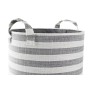 Set de basket DKD Home Decor Gris Rayures Coton (3 Pièces) (35 x 35 x 40 cm)