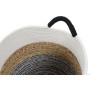 Basket set DKD Home Decor Beige Black Natural Fibre 40 x 40 x 40 cm