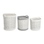 Basket set DKD Home Decor Grey Cotton (3 Pieces) (35 x 35 x 40 cm)