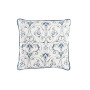 Coussin DKD Home Decor Bleu Blanc Carré Fleurs Néoclassique 45 x 10 x 45 cm