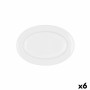 Serving Platter Bidasoa Glacial Ceramic White (26 x 18 cm) (Pak 6x)