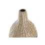 Vase DKD Home Decor Fibre Natural Grey (20 x 20 x 60 cm)