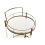 Kitchen Trolley DKD Home Decor Golden Metal Acrylic (50 x 50 x 80 cm)