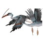 Wall Decoration DKD Home Decor 71 x 5 x 71 cm Heron (2 Units)