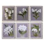 Cadre DKD Home Decor Sapin Verre 50 x 60 x 2,8 cm 50 x 2,8 x 60 cm Fleurs (6 Pièces)