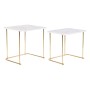 Jeu de 2 tables DKD Home Decor Blanc Doré 51 x 43 x 49 cm