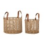 Basket set DKD Home Decor 32 x 32 x 26 cm Metal Rope 32 x 32 x 39 cm Boho