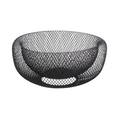 Fruit Bowl 5five Noir Kitchen Black Metal 27 cm Ø 27 cm