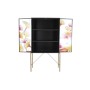 Buffet DKD Home Decor 85 x 35 x 155 cm Verre Noir Rose Doré Métal Jaune