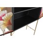 Buffet DKD Home Decor 85 x 35 x 155 cm Verre Noir Rose Doré Métal Jaune