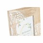 Cadre photo DKD Home Decor Blanc Marron Bois Verre Bois de manguier Arbre Indien 23 x 2 x 28 cm