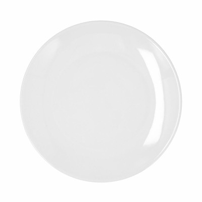 Flat plate Bidasoa Glacial Coupe Ceramic White (27 cm) (Pack 4x)