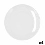 Assiette plate Bidasoa Glacial Coupe Céramique Blanc (27 cm) (Pack 4x)