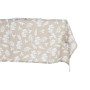 Tablecloth and napkins DKD Home Decor 2 Units 150 x 150 x 0,5 cm Beige White Light brown