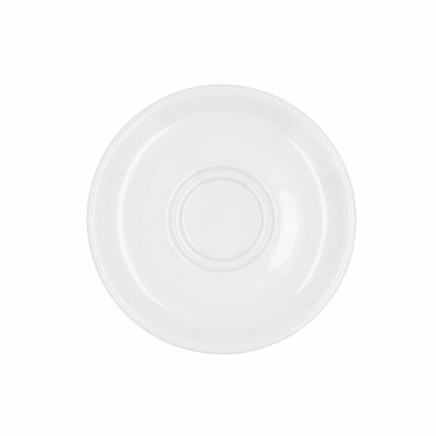 Flat Plate Bidasoa Glacial Coffee 100-180 ml White Ceramic (12 Units) (Pack 12x)