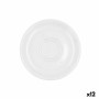 Flat Plate Bidasoa Glacial Coffee 100-180 ml White Ceramic (12 Units) (Pack 12x)