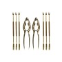 Seafood Set DKD Home Decor Golden Stainless steel 8 Pieces 3 x 3 x 15 cm