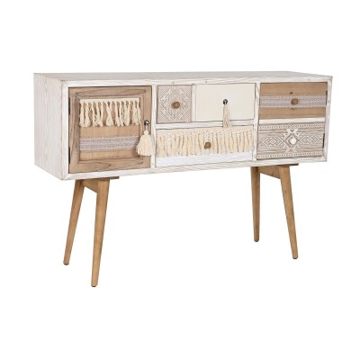 Sideboard DKD Home Decor Fir Cotton White (120 x 35 x 80 cm)