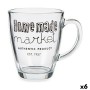 Tasse mug Market Transparent verre (320 ml) (6 Unités)