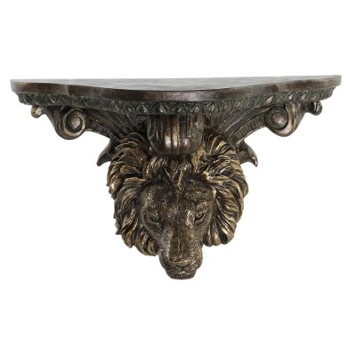 Etagère DKD Home Decor Doré Lion Résine (36,5 x 16,5 x 21 cm)