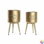 Set of Planters DKD Home Decor 25,5 x 25,5 x 44 cm Metal (2 Units)