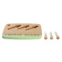 Cheeseboard DKD Home Decor Bamboo Stainless steel 33,5 x 24 x 2 cm (3 Units)