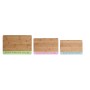 Cutting board DKD Home Decor 33,5 x 22,4 x 1,2 cm Blue Pink Green