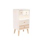 Caisson à Tiroirs DKD Home Decor Sapin Naturel Coton Blanc (48 x 35 x 89 cm)