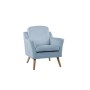 Armchair DKD Home Decor Blue Beige Sky blue Natural Wood Plastic 74 x 76 x 85 cm