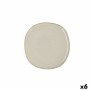 Flat plate Bidasoa Ikonic Ceramic White (20,2 x 19,7 cm) (Pack 6x)