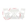 Table set with 2 chairs IPAE Progarden Camping Set polypropylene