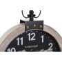 Horloge Murale DKD Home Decor 40 x 6,5 x 46 cm Noir Marron Fer Vintage Bois MDF Mappemonde (2 Unités)