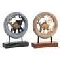 Decorative Figure DKD Home Decor 19,5 x 6,3 x 25,5 cm Elephant Beige Blue Colonial (2 Units)