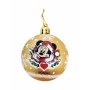 Christmas Bauble Minnie Mouse Lucky Golden 10Units Plastic (Ø 6 cm)