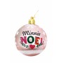 Boule de Noël Minnie Mouse Lucky 10 Unités Rose Plastique (Ø 6 cm)