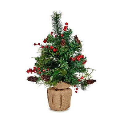 Sapin de Noël Marron Rouge Vert 23 x 47 x 27 cm