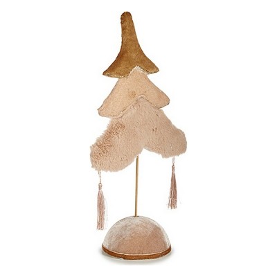 Christmas Tree Polar 12 x 43 x 22 cm Beige Golden Wood