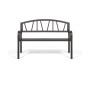 Bench with backrest Anthracite Iron (123 X 53 X 86 cm)