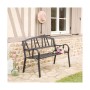 Banc avec Dossier Anthracite Fer (123 X 53 X 86 cm)