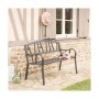 Banc avec Dossier Anthracite Fer (123 X 53 X 86 cm)