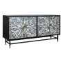 Buffet DKD Home Decor 160 x 40 x 80 cm Noir Gris Blanc Os Résine Bois MDF