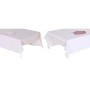 Nappe et serviettes de table DKD Home Decor 150 x 250 x 0,5 cm Rose Blanc (2 Unités)